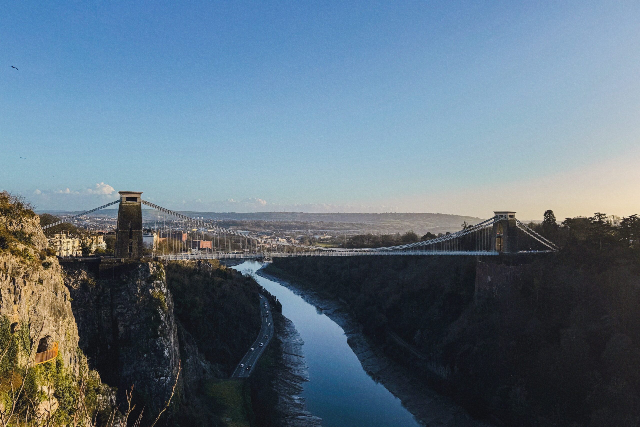 Clifton Suspension Bridge in Bristol – A stunning panoramic view from Clifton Observatory.